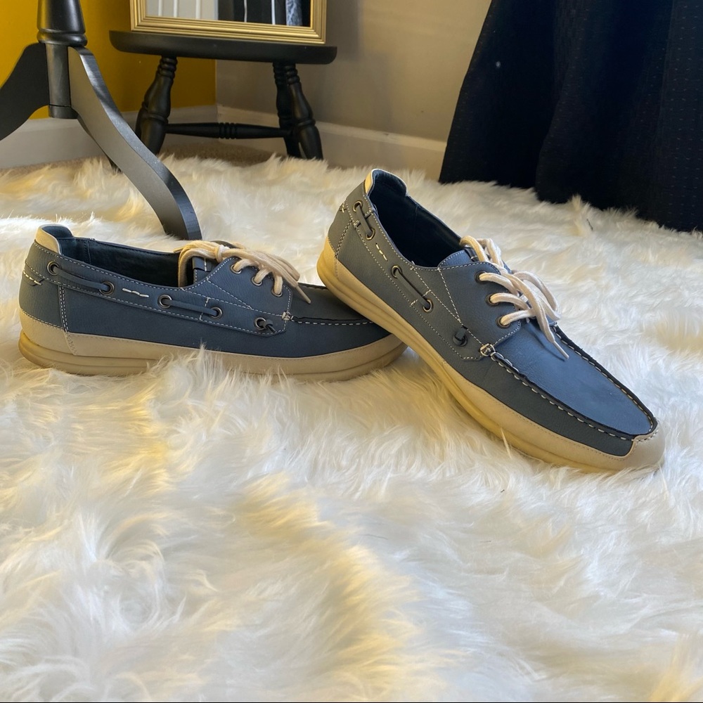 Steve Madden Mens Blue Boat Shoes 12